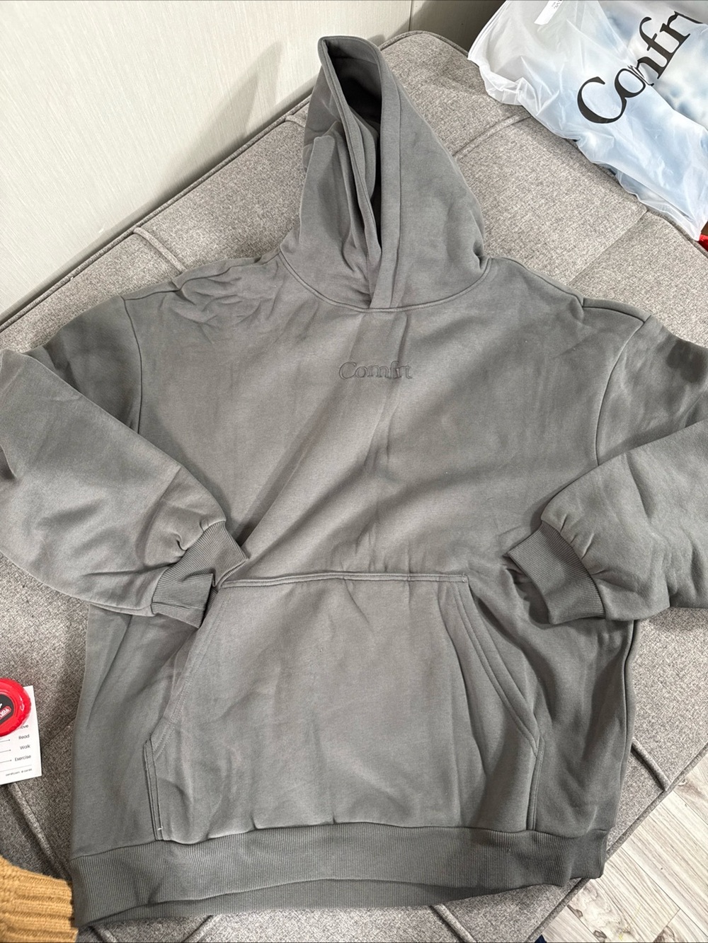 New Men’s Comfrt Signature Hoodie Adult 2XL Steel Gray Minimalist Athletic
